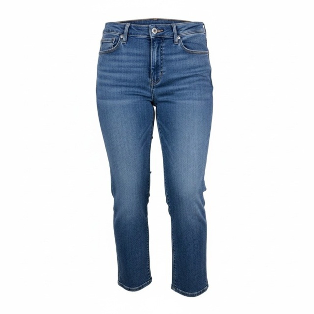 Levis Womens Classic Capri Jeans Blue Medium Wash Denim Cropped Size 12